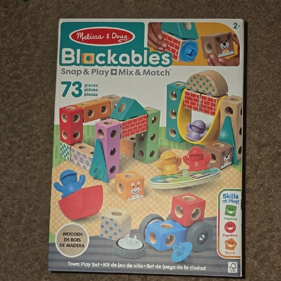 Melissa & Doug | Toys | Melissa Doug Blockables Town Play Set Snap Play ...